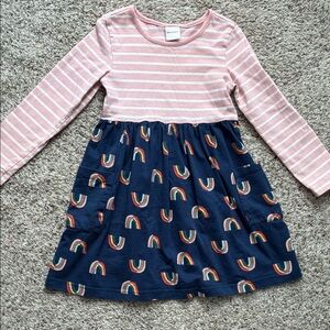Hanna Anderson long sleeve rainbow dress size 110 (US 5)